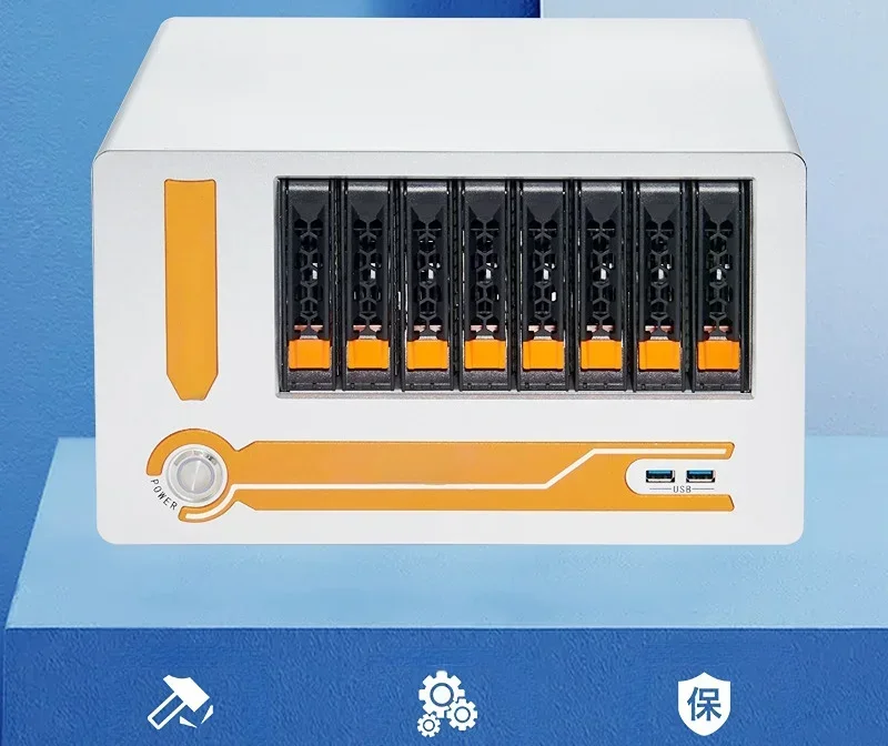 8-disk NAS Chassis Is Compatible with 3.5 or 2.5 SATA/SAS External Storage Chassis