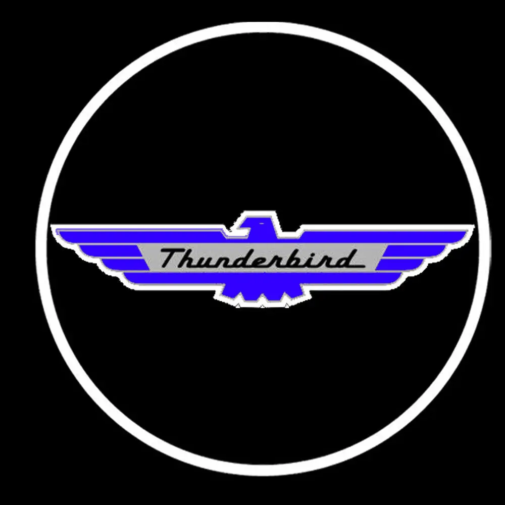 2 Pieces Wireless T-bird Thunderbird Logo LED Shadow Lights Car Gadget Decoration Accessories Car Door Welcome Laser Projector