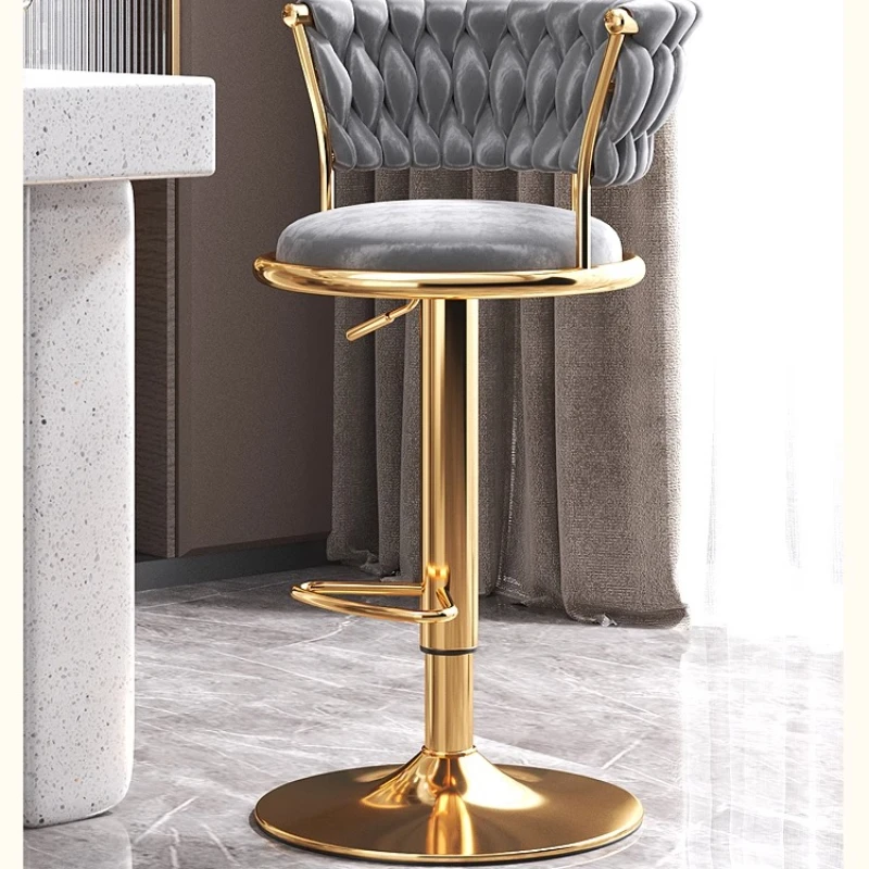 귀여운 고강도 바 스툴 높은 가죽 가정용 스테인리스 스틸 바 스툴 아크릴 우아한 바 스툴 가구 럭셔리