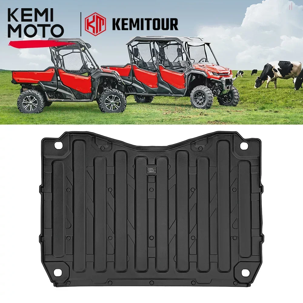 

KEMIMOTO Black Rear Cargo Box Mat Bed Mat Liner TPE Rubber for Honda Pioneer 1000 & 1000-6 2016-2023 (NOT FOR 1000-5) Non-Slip