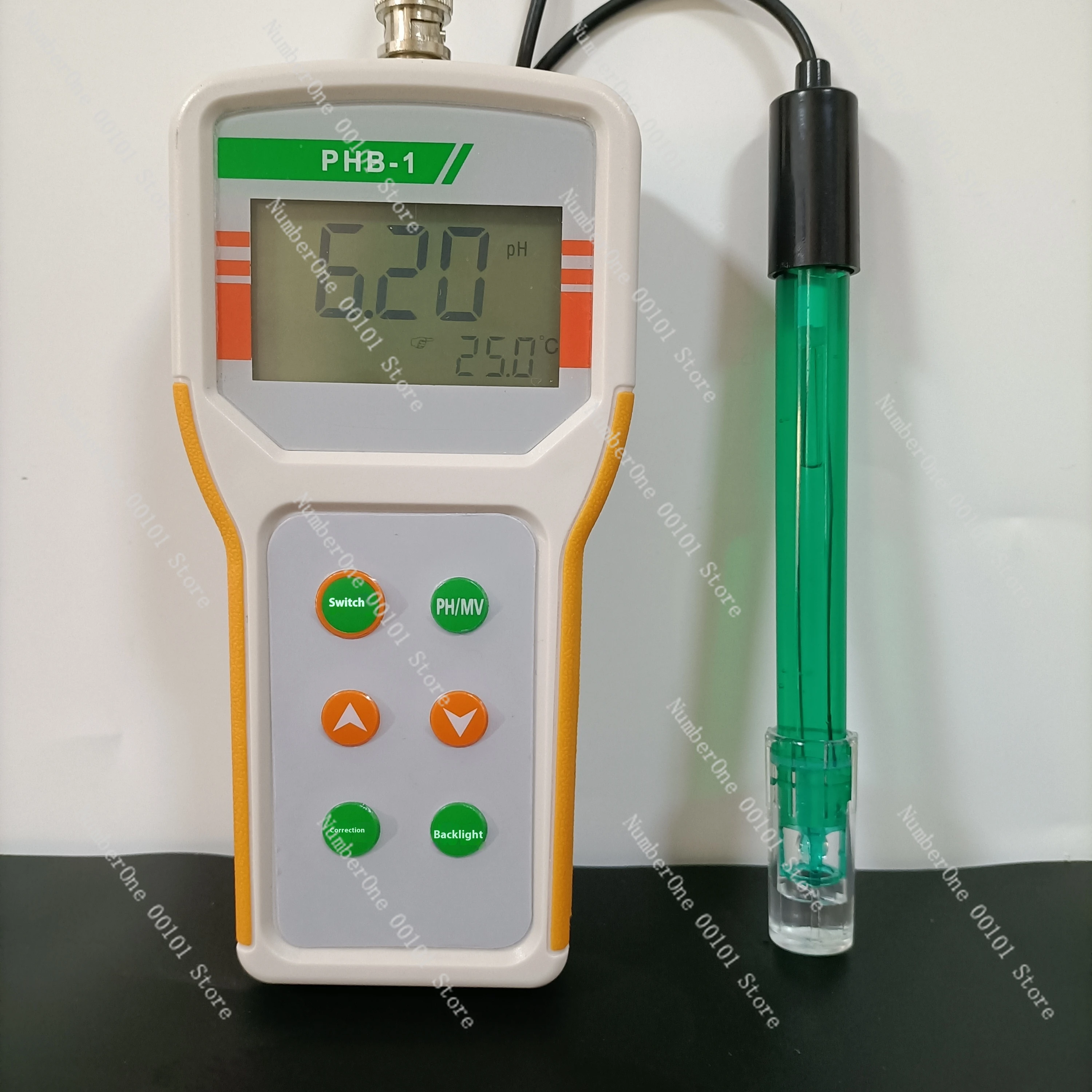 

Handheld PHB-1 Portable pH Meter Industrial pH Controller for Sewage Tap Water Automatic Temperature 0.01 Electrode OEM