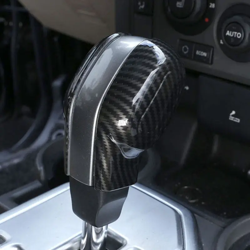 

Для Land Rover Discovery 3 LR3 4 LR4 2004-2012 ABS углеродное волокно салон автомобиля центральная ручка переключения передач крышка накладка аксессуары