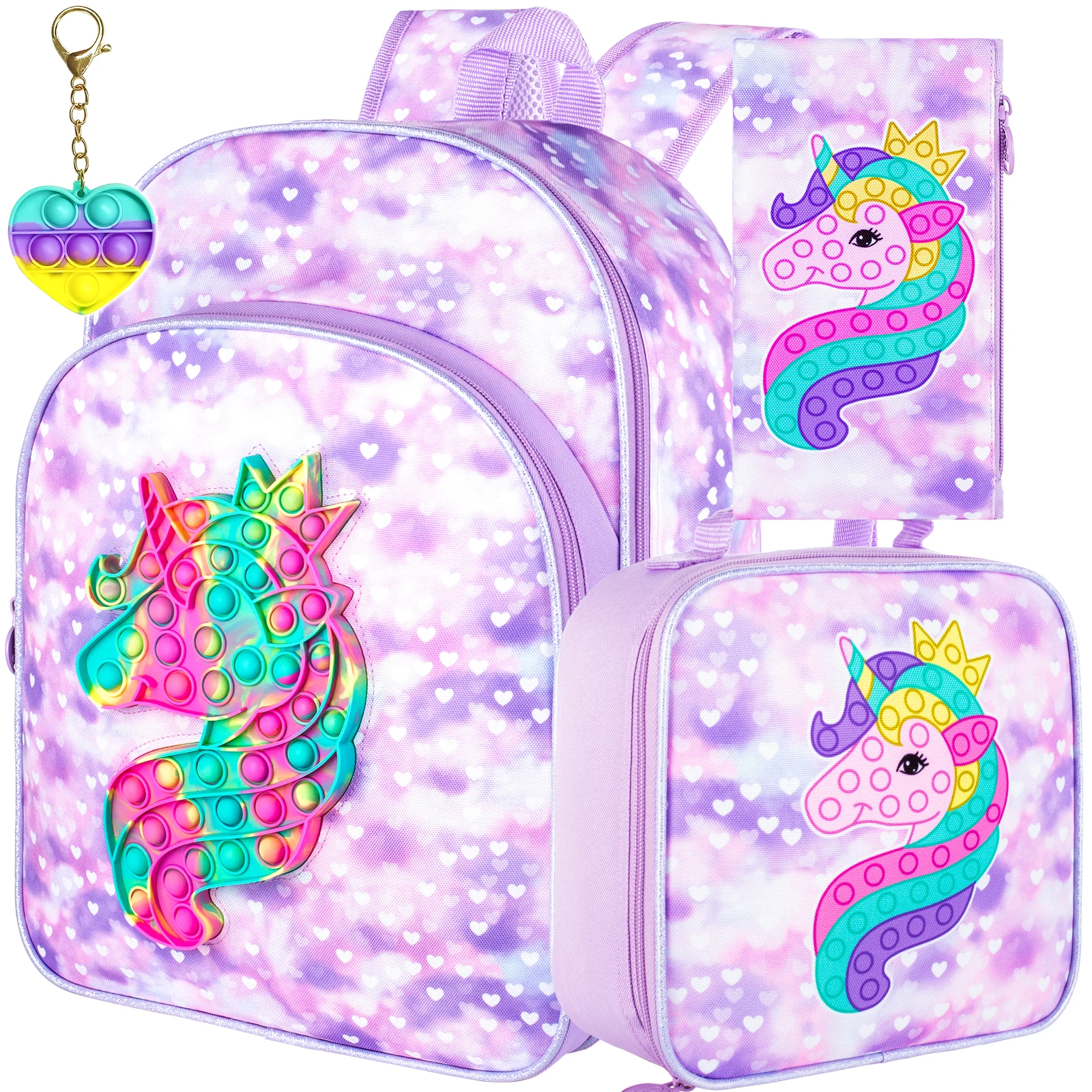 3PCS Backpacks for Girls, 16\