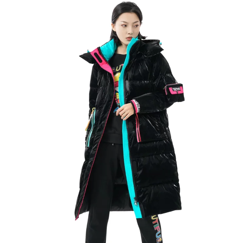 2022 Winter Clothing  Waterproof Coat Women Long 90% White Duck Down Coat Thick  Loose Outerwear Warm Down Jacket Hooded Parkas