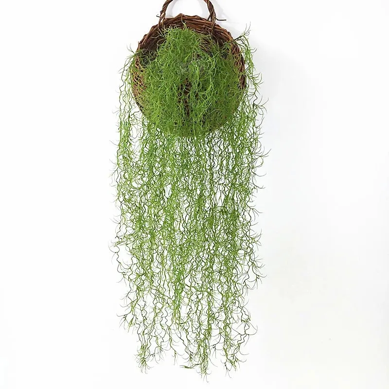 1/3/5pcs Air Grass Green Plants Long Vine Hanging Rattan Artificial Plastic Flower Grass Ceiling Hanging Vine Decor For Home Wal