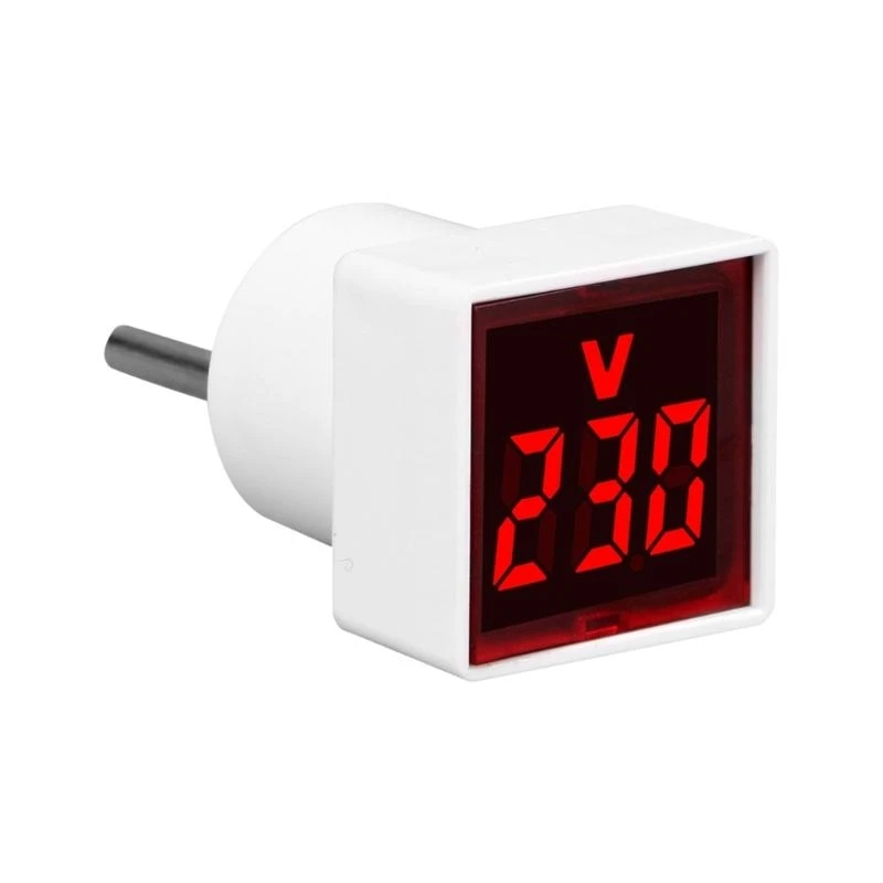 แรงดันไฟฟ้าดิจิตอลเมตรตารางที่ใสแสดง 220V/230V เครื่องทดสอบไฟฟ้าในครัวเรือน C7AC C7AC