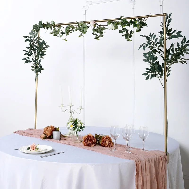 

Wedding Decoration Desktop Arch Flower Balloon Stand Banner Rack Birthday Party Floral Rack Wedding Banquet Table Props 6PCS