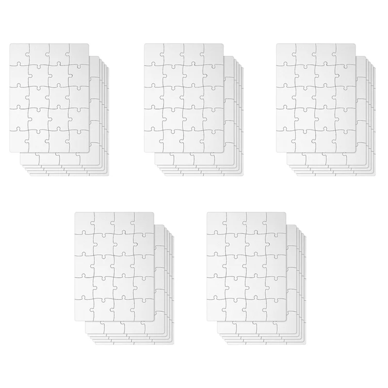 

ABIT 30X Sublimation Blanks Puzzles DIY Blank Puzzle For Sublimation Transfer Thermal Transfer Heat Press Printing Crafts A5