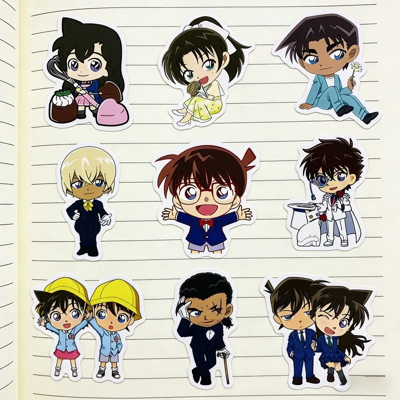 

50 шт. Аниме-стикеры серии «Детектив Конан» Q-версия, мультяшные персонажи, креативные, для DIY, для чехлов телефонов, коробок для хранения, водонепроницаемые