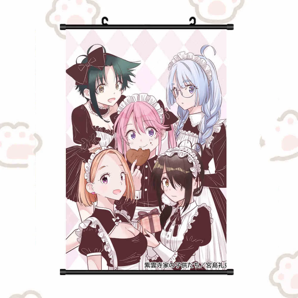Japão anime a família shiunji crianças cartaz arata shiunji minami kotono cosplay rolagem mural parede pendurar cartaz arte decoração de casa