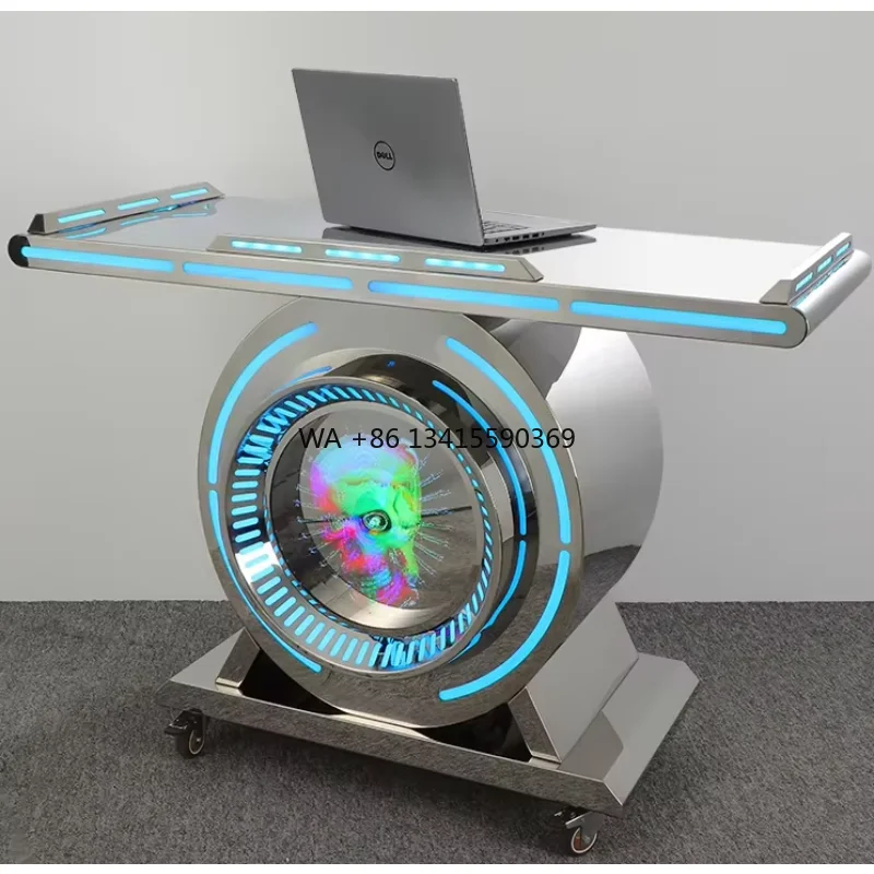 

High Quality Customizable Stainless Steel DJ Booth Stand Table 3D LED Screen Light Bar for Disco Pub Digital Signage Displays