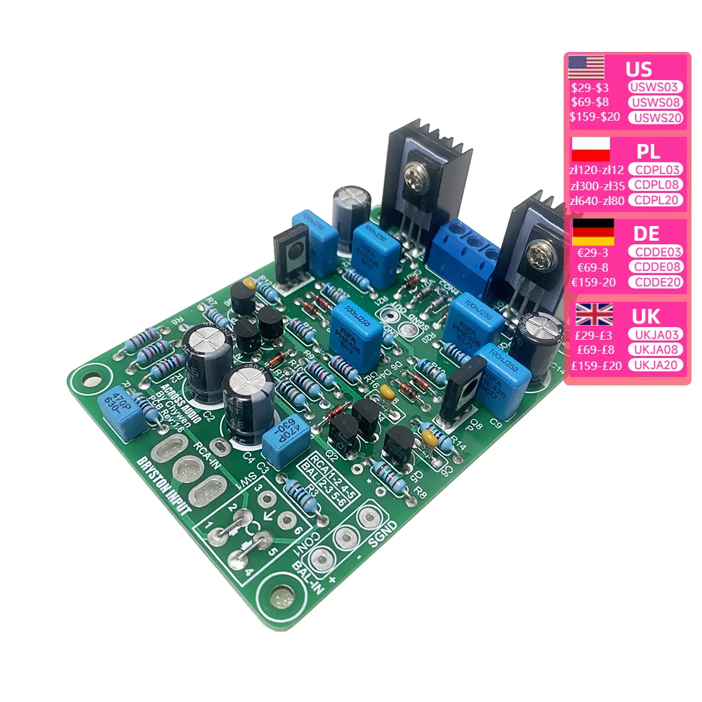 Nvarcher RCA و BAL المدخلات المجلس لبريستون 3B 4B 28B