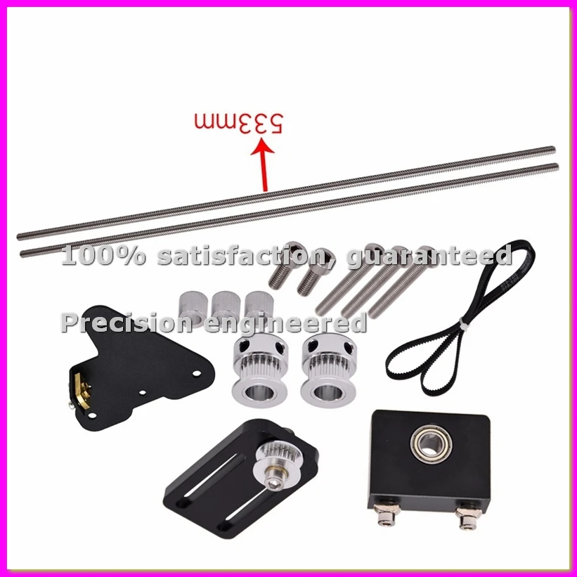 

Dual Z Upgrade Kit Lead Screw Tension Pulley Timing Belt Set for CR10 3D Printer Part-ABVP