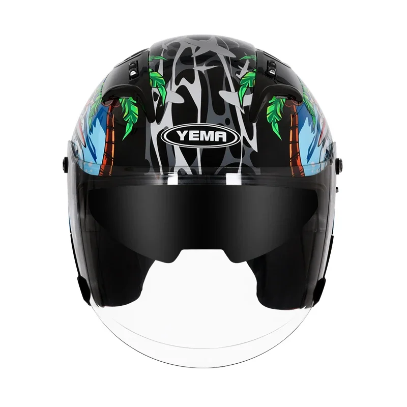 YEMA 637S Motorcycle helmet men women the four seasons half helmets Moto M L XL 2XL Anti fogging helmet motocross