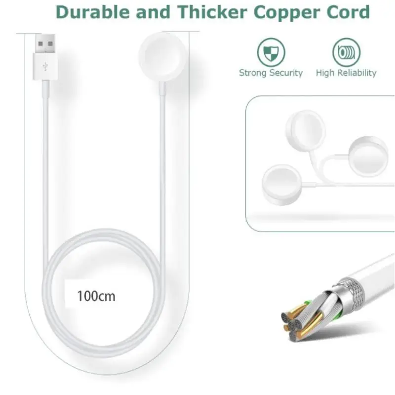 Portable Wireless Magnetic USB Charger for Apple Watch iWatch Compatible with Various Models  Convenient Charging Solution