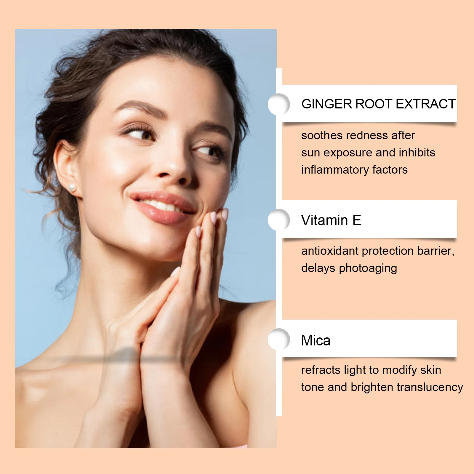 كريم واقي من الشمس متوهج بعامل حماية من الشمس بعامل حماية من الشمس 40+ للتحكم في الزيوت وتفتيح الوجه ومضاد للأكسدة يدوم طويلاً كريم واقي من الأشعة فوق البنفسجية #4