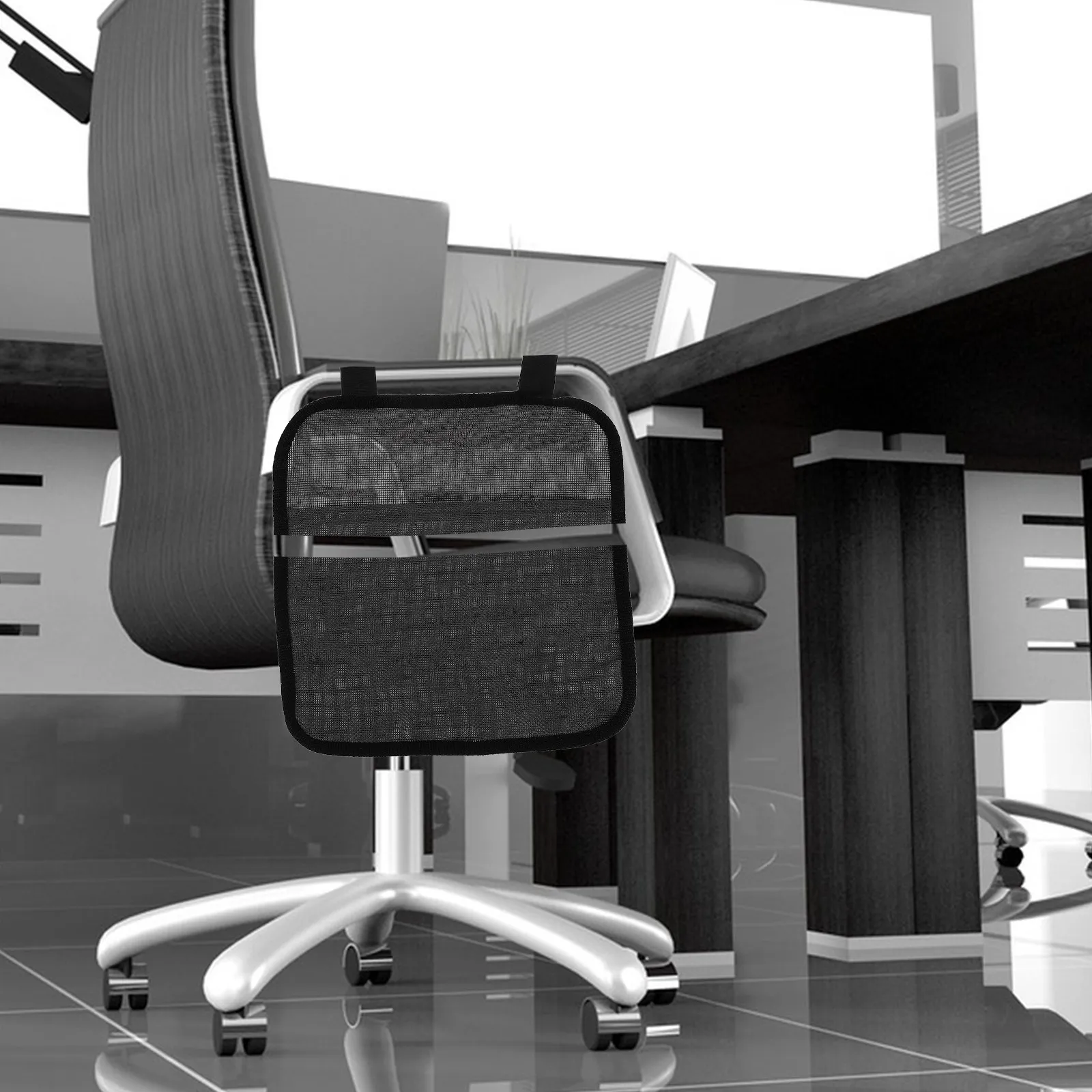 

Office Chair Side Organizer Bag Hanging Armrest Storage Pouch for Magazines Sundries Multi Use Chair Accessories for Office