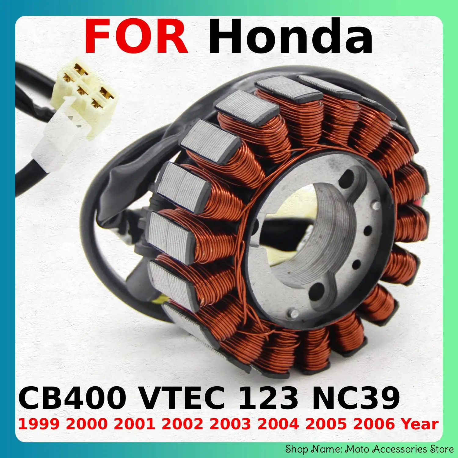 

Motorcycle Magneto Engine Stator Generator Stator Coil For Honda CB400 CB 400 VTEC 1 2 3 Generation NC39 1999 200 2001 2002-2006