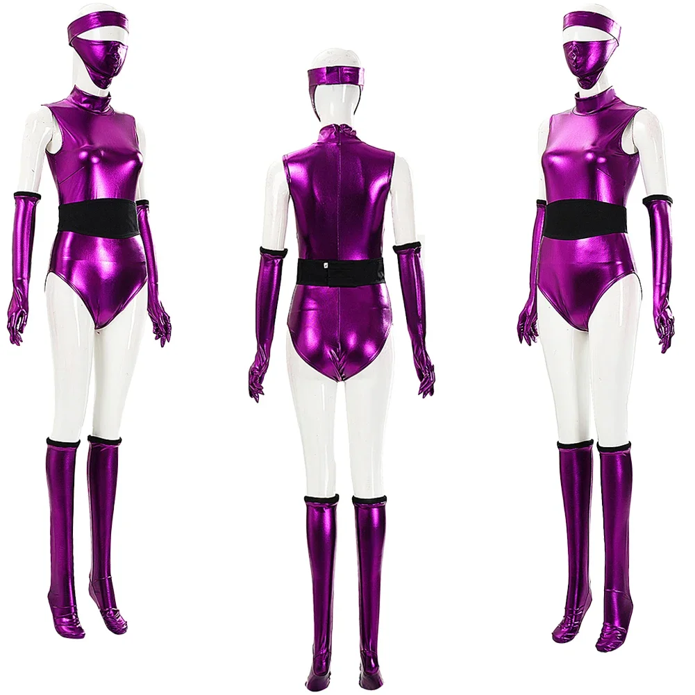 Mortal Kombat Spiel Cosplay Mileena Jumpsuit Kleidung Damen Halloween-Kostüm Karnevals-Outfit Anzüge Party-Verkleidung Rollenspiel Weiblich