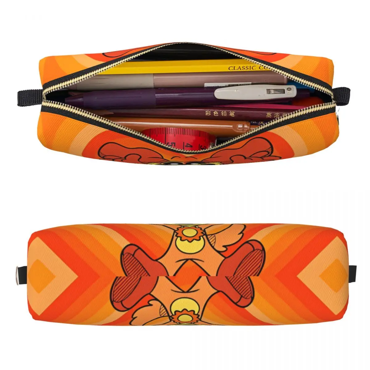 أزياء سعيد يبتسم المخلوقات مقلمة لعبة الكرتون قلم رصاص الحقيبة حامل قلم لفتاة صبي حقائب ذات سعة كبيرة اللوازم المدرسية