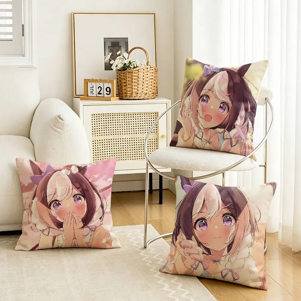 Umamusume-P-D S-Special Week Customizable Square Pillow case Double Sided Print Sofa Bedroom Decor Cushion Cover
