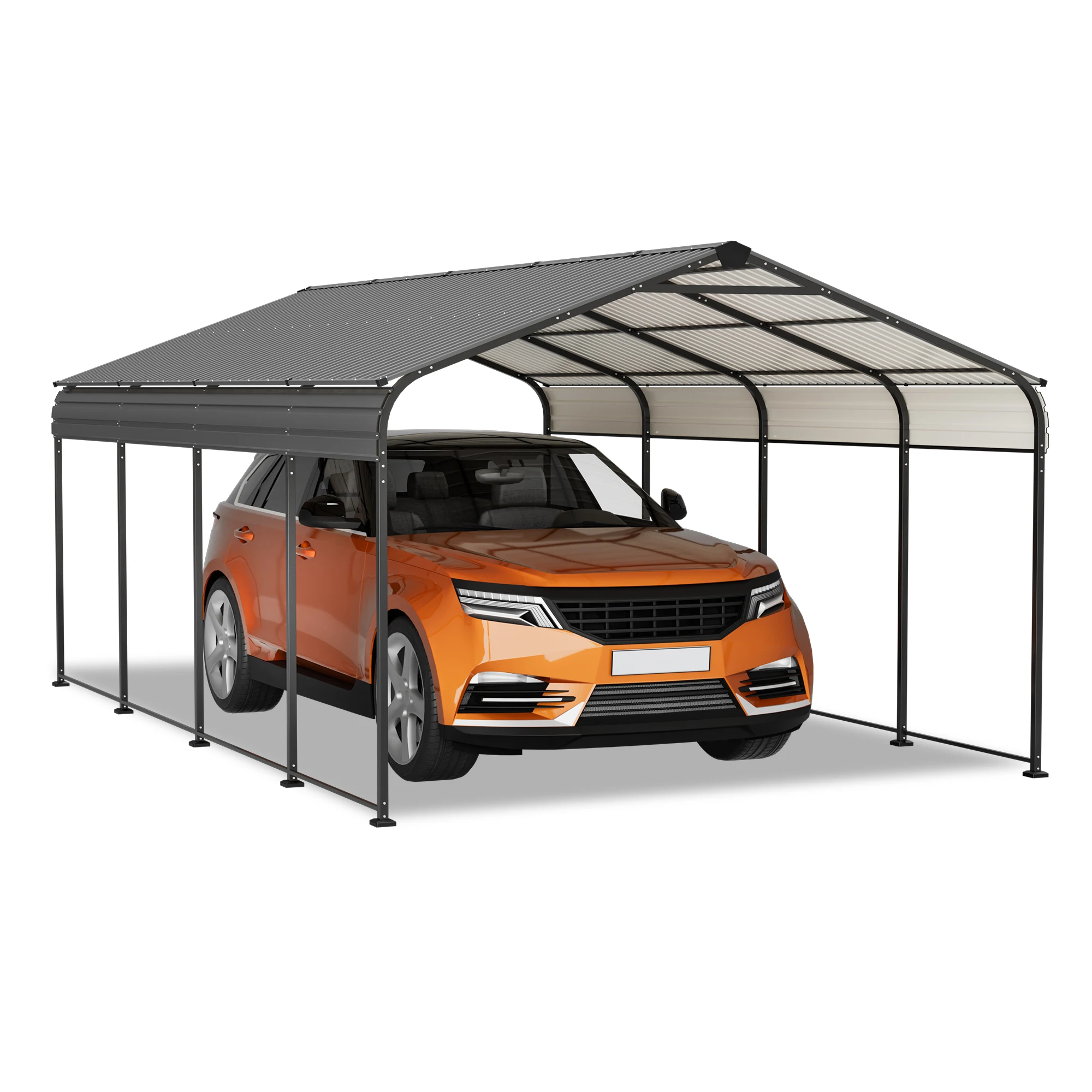 

12X20 FT Metal Carport, Outdoor Car Shelter All Weather, Heavy Duty Outdoor Galvanized Car Shelter for Car Truck and SUV, Black