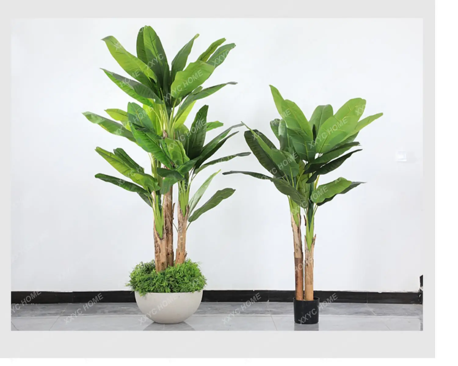 Nordic Large Artificial Green Plant Banana Tree Indoor Landscape Tropical Anti-Birth Simulated Plants Living Room  Decoration