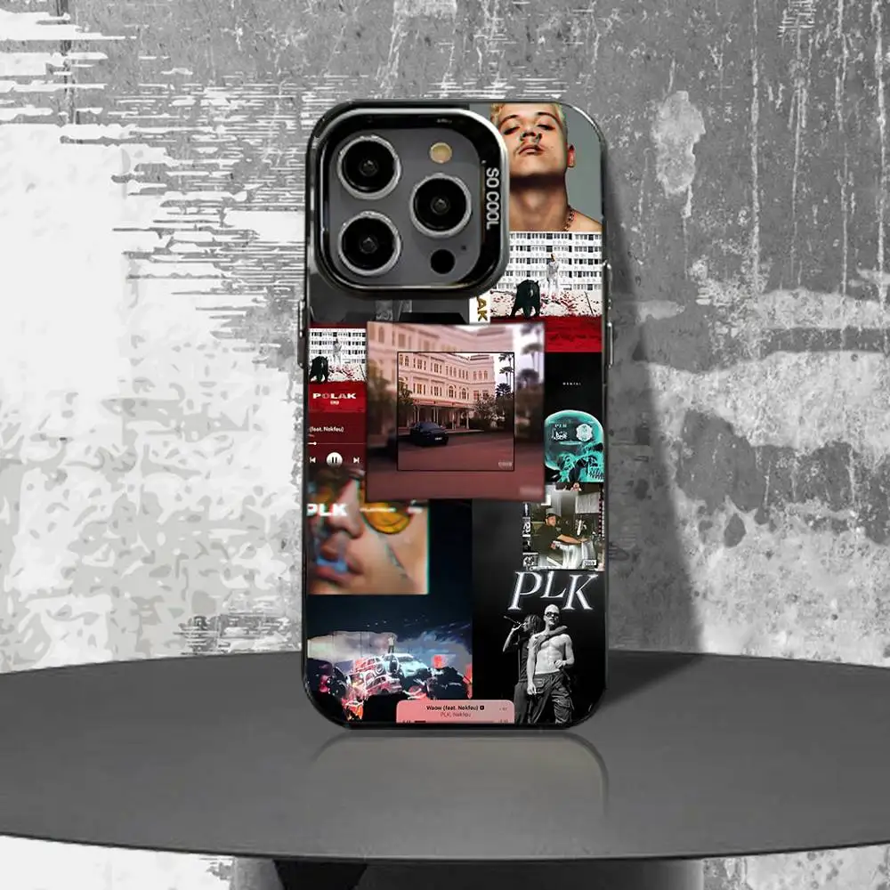 حافظة هاتف Rapper PLK Chambre 140 لهواتف iPhone 16,15,14,13,12,11,Pro,XS,Max,Plus,Mini,SE4,E غطاء أسود غير لامع مقاوم للصدمات
