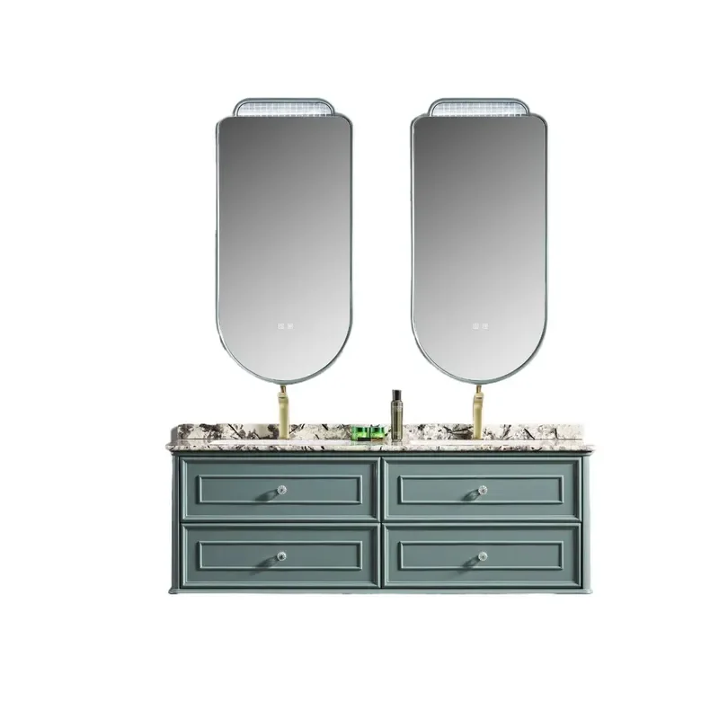 Cream Bathroom Vanity with Integrated Ceramic Basin and Toilet Air System Modern Wall Mounted Washbasin Cabinet Combo