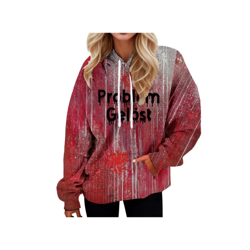 

Autumn Dripping Blood Halloween 3D Hoodie All Over Print Hooded Women Sweatshirt Unisex Streetwear Pullover Casual Tracksuits