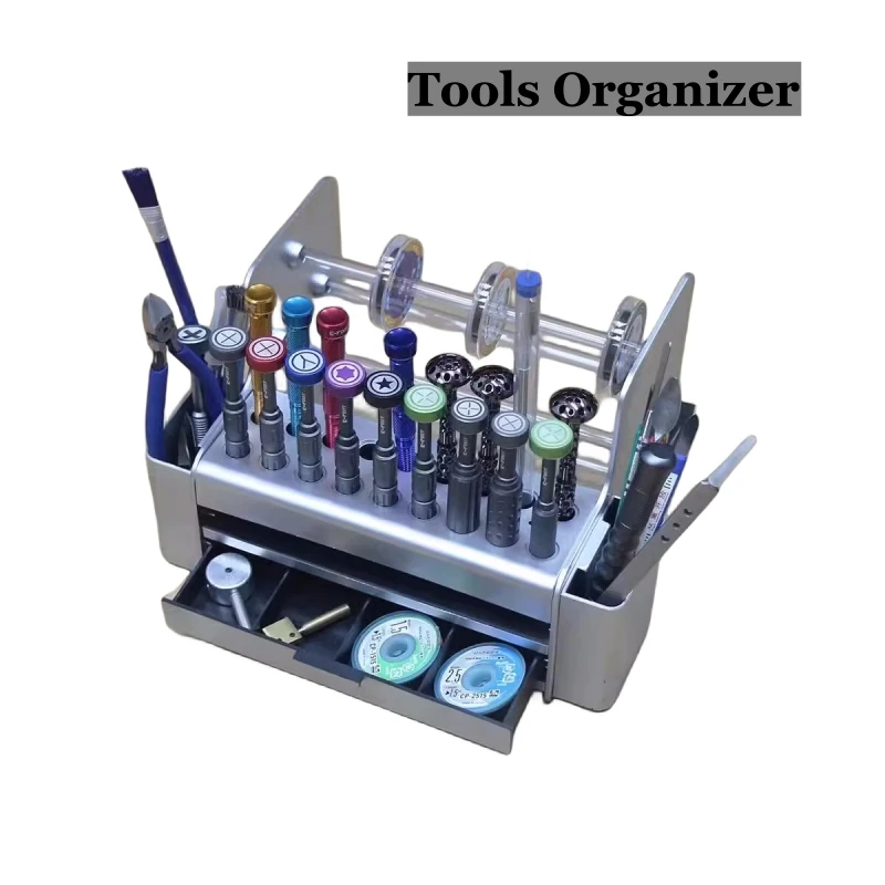 Multifunctinoal Phone Repair Tools Storage Box Deskop Screwdriver Tool Organizer for Watch Electronics Repair Pad Sorting