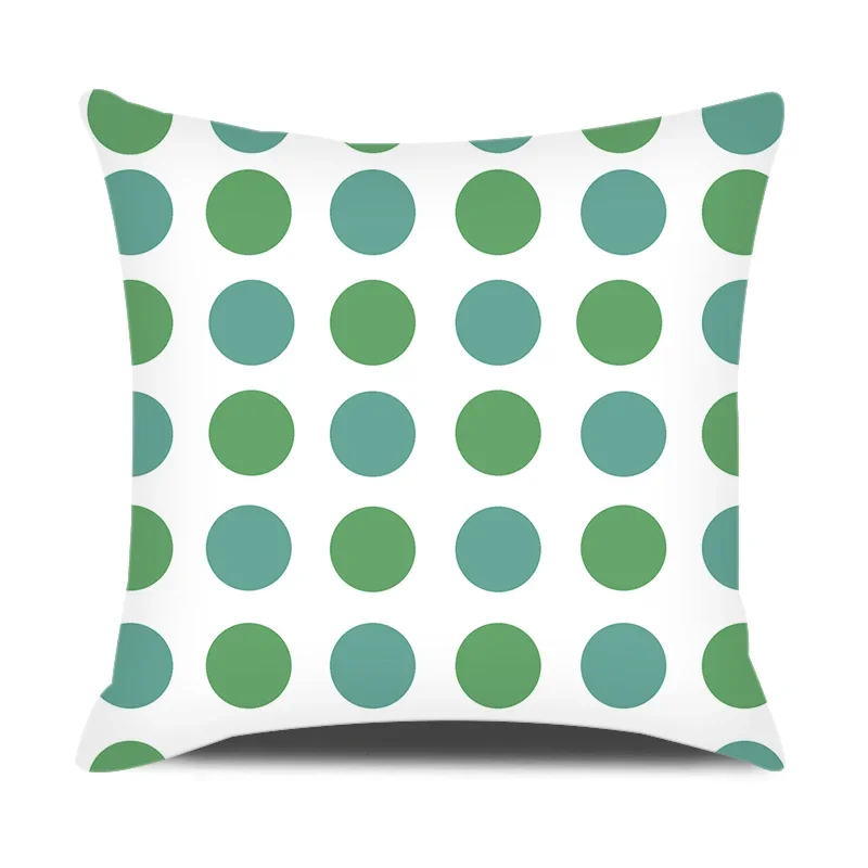 Green Yellow Plaid throw pillow cover with short plush print for living room sofa decoration cushion cover pillow covers