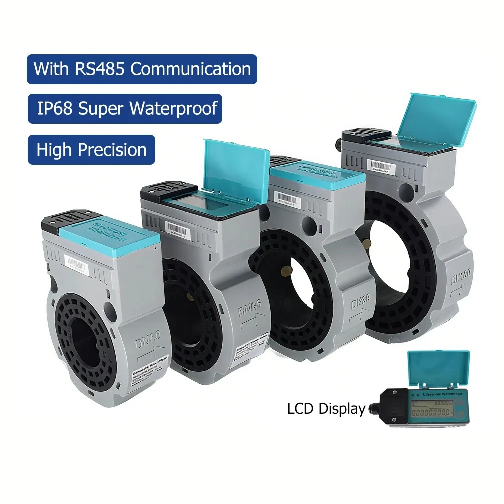 Card Type Ultrasonic Water Meter Portable Ultrasonic Flow Meter For Water Supply Pipeline Flow Measurement DN50-150