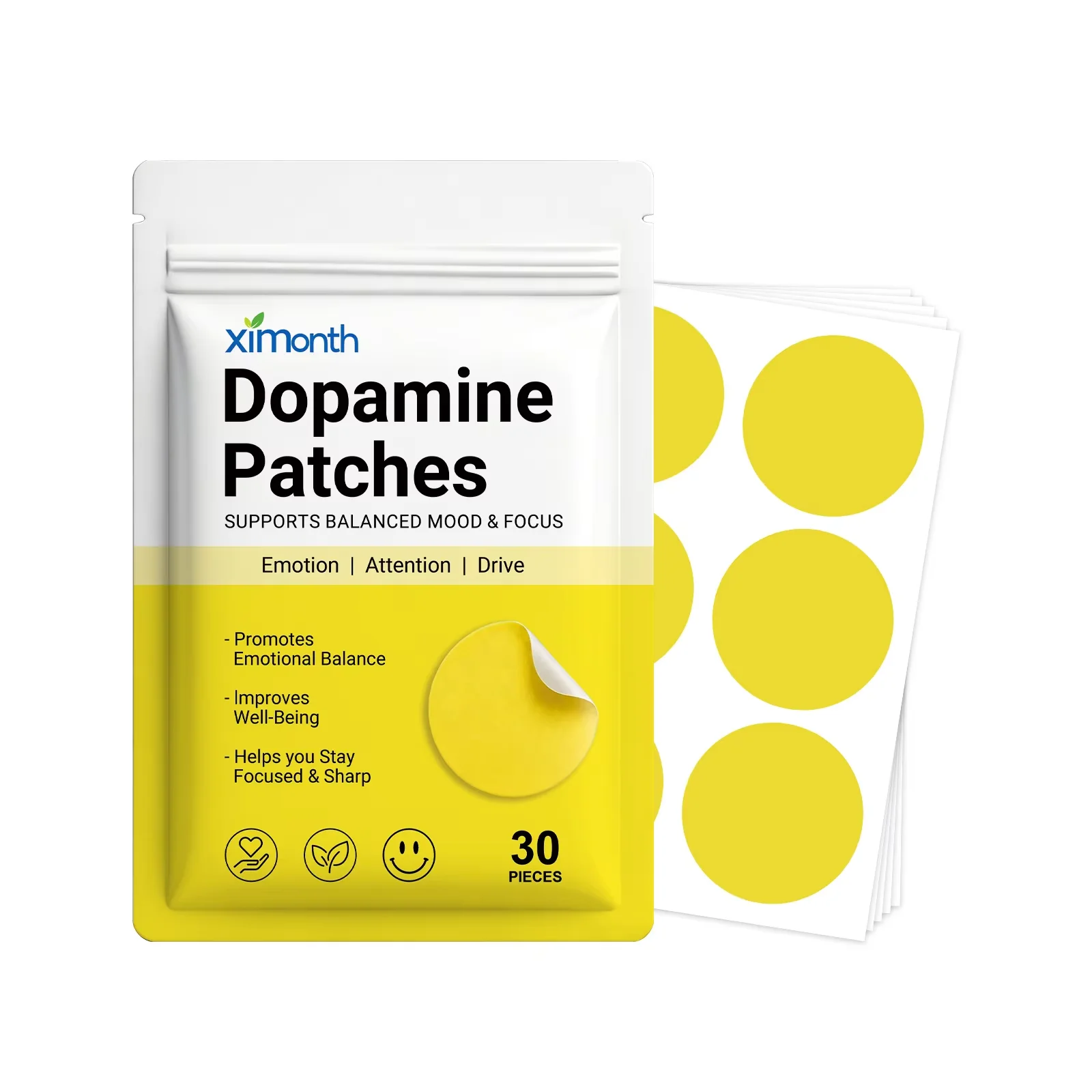Dopamine Patches Lasting Vitality Improve Mood Focus Concentration Provide Motivation Soothing Body Wellnes Energy Assist Patch