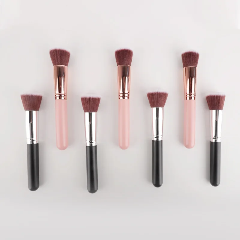 Luxury Champagne Makeup Brushes Flat Top Foundation Brush Large Face Brush Repair brush contour brush for Liquid Cream Powder