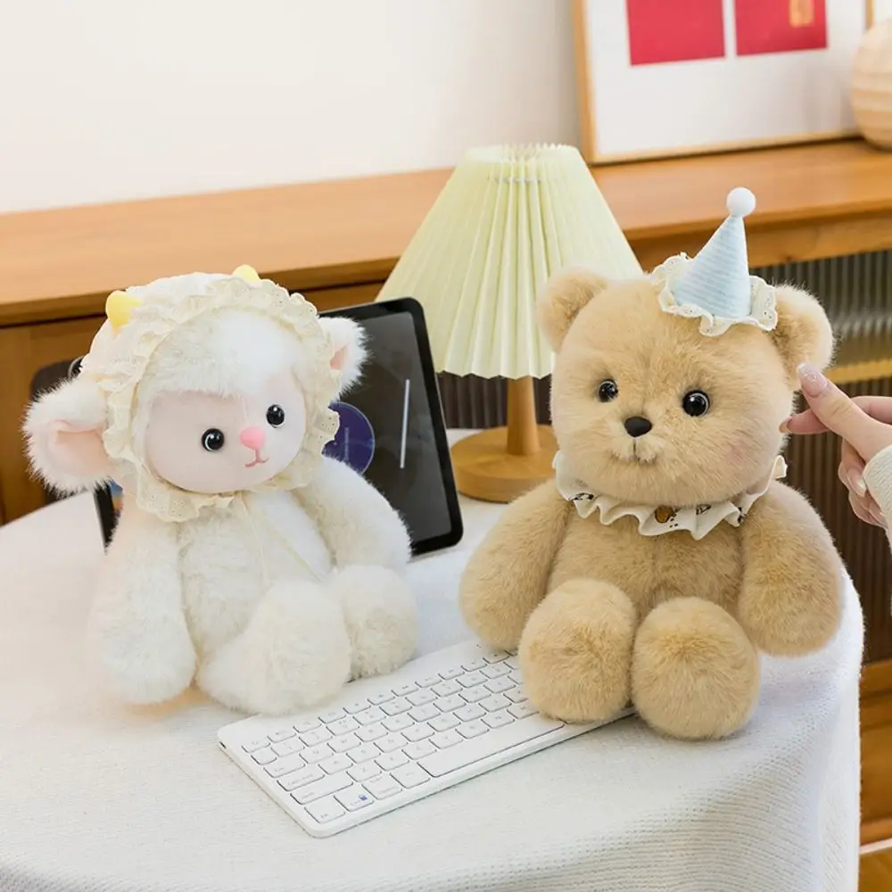 

Adorable Stuffed Animals Elephant Throw Pillow PP Cotton Little Bear Sleeping 30cm Lamb Animals Baby Infants