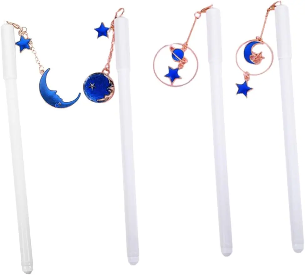 

12 Pcs Star Moon Pendant Gel Pens Set Party Gift Office Supplies Girl Heart Set Student Stationery Office Accessories