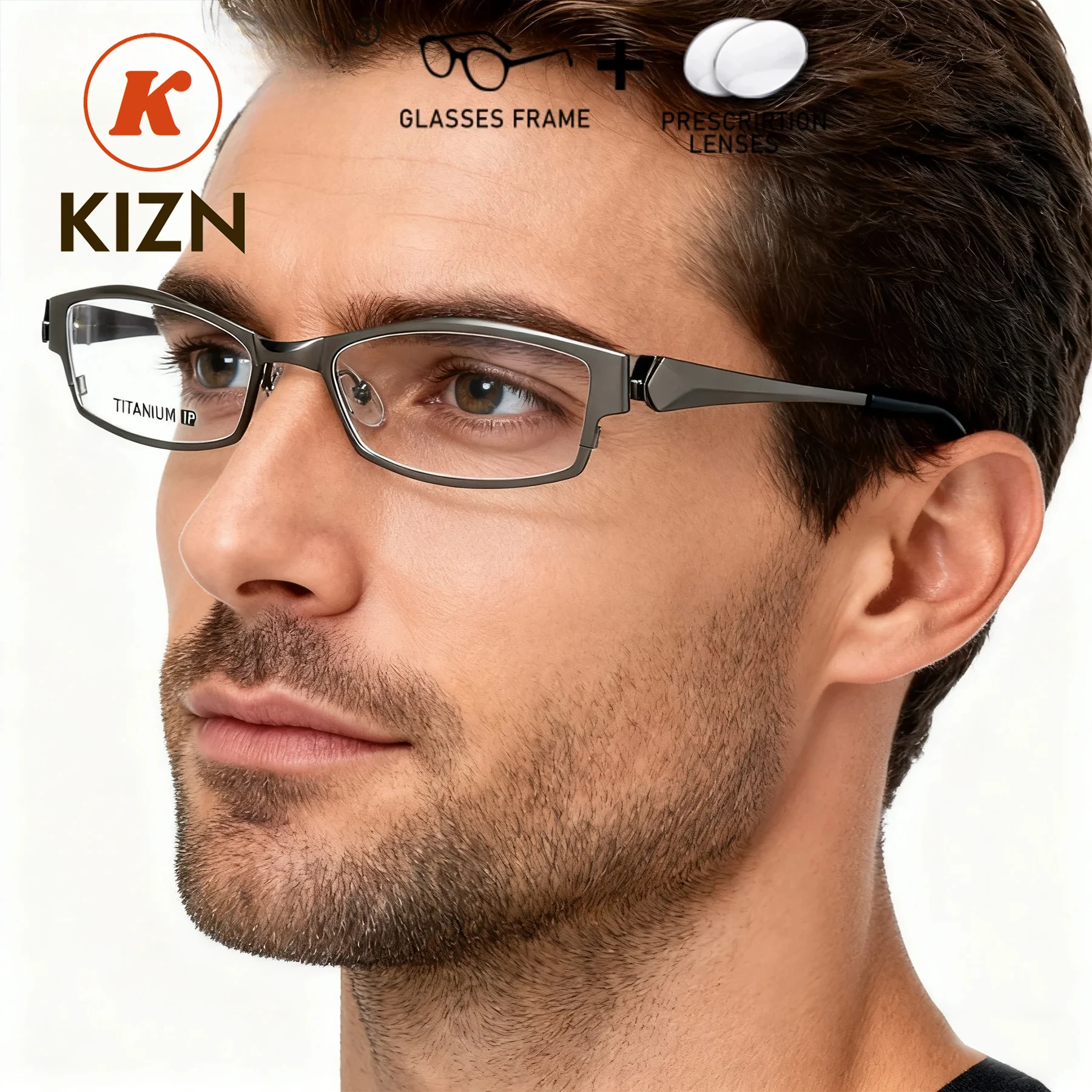 New High Quality Pure Hyperopia Prescription Lenses For Men HD Myopia Blue Light Glasses  Eyewear Anti Titanium Eyeglasss