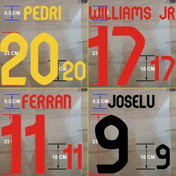 2024 Span Football Game Home And Away Digital Patches Customized Player Number Namesets Iron on Soccer Shirt Kit Jerseys