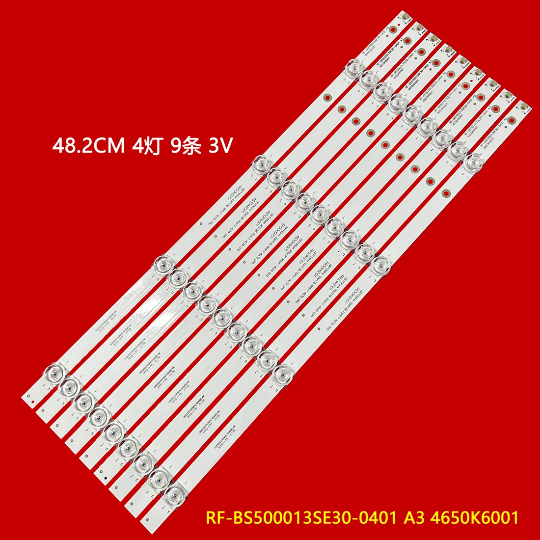 

LED backlight strip 4 lamp For 50K65 50K71 RF-BS500013SE30-0401 A3 4650K6001 50D2003V2W4C1B48814M 3v/led