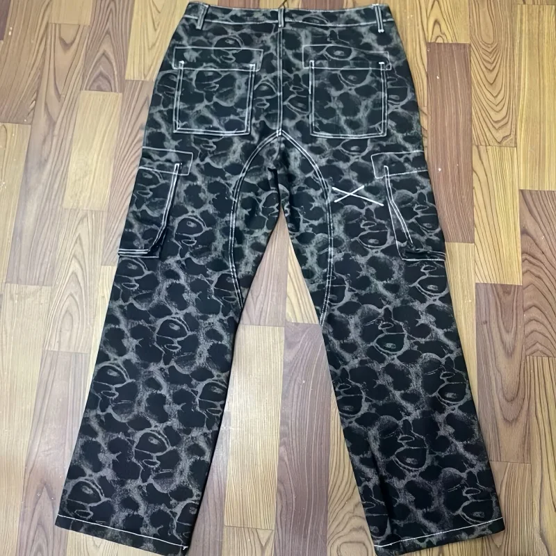 2025 Trashy Y2K Mode Schwarz Leopard Baggy Cargo Neue Jeans Hosen Für Männer 90S Vintage Kleidung Casual Baumwolle Hosen moda Hombre – Detail 15