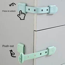 Children's Cabinet Locks Drawer Straps Safety Door Protection Baby Anti Pinch Hand Invisible Lock Opposite Door Wardrobe Lock