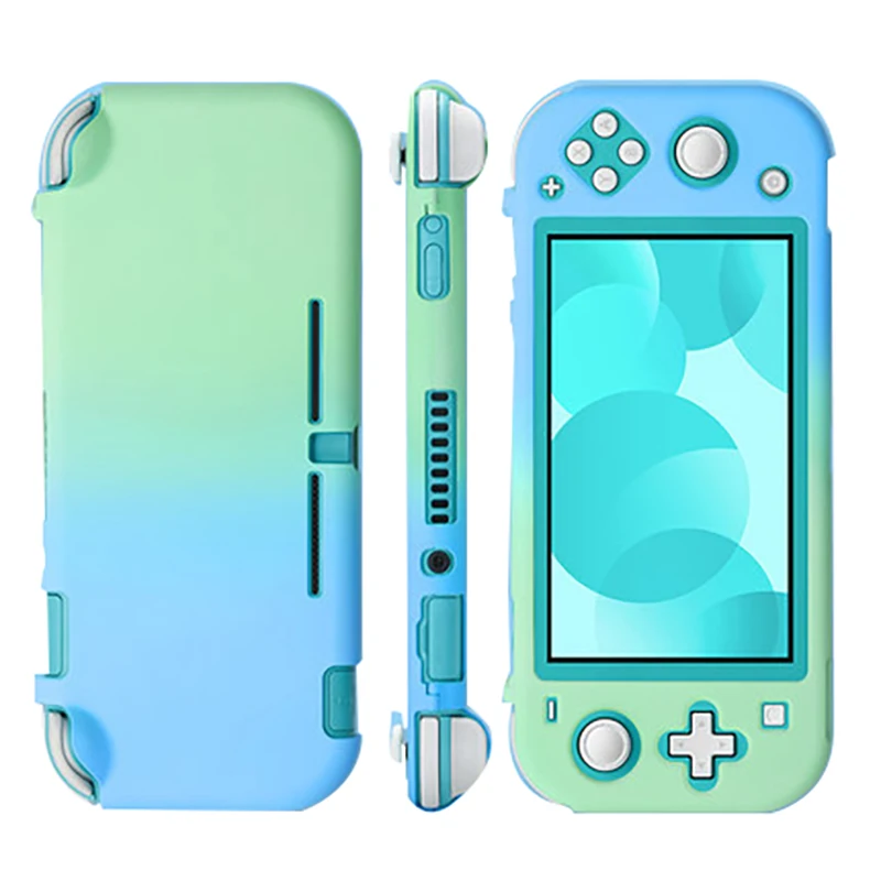 Switch Lite Protective Case Shell Colorful Cute Hard Back Cover Skin Game Console Accessories Blue-Green