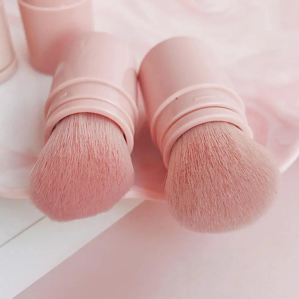 1pcs Portable Retractable Makeup Brush Loose Powder Hair With Telescopic Fiber Brush Makeup Blush Tool Soft Cover N9S4