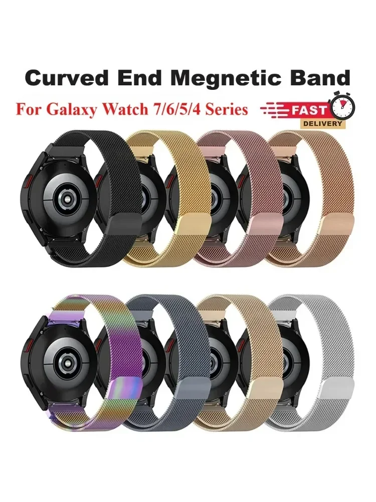No Gaps Band For Samsung Galaxy Watch 7/6/4/5 pro 44mm 40mm 20mm Milanese Loop Bracelet Galaxy Watch 4-6 classic 43mm 47mm Band