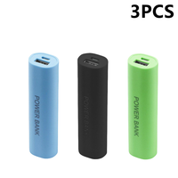 Portable 18650 Power Bank Battery Shell 1 Section 18650 Battery Power Bank Case Lightweight Mini Charging Box 1/3Pcs