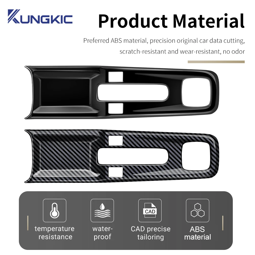 For Suzuki SWIFT 2017 2018 2019-2024 2025 Car Water Cup Holder Box Panel Sticker ABS Carbon Fiber Style Interior Accessories