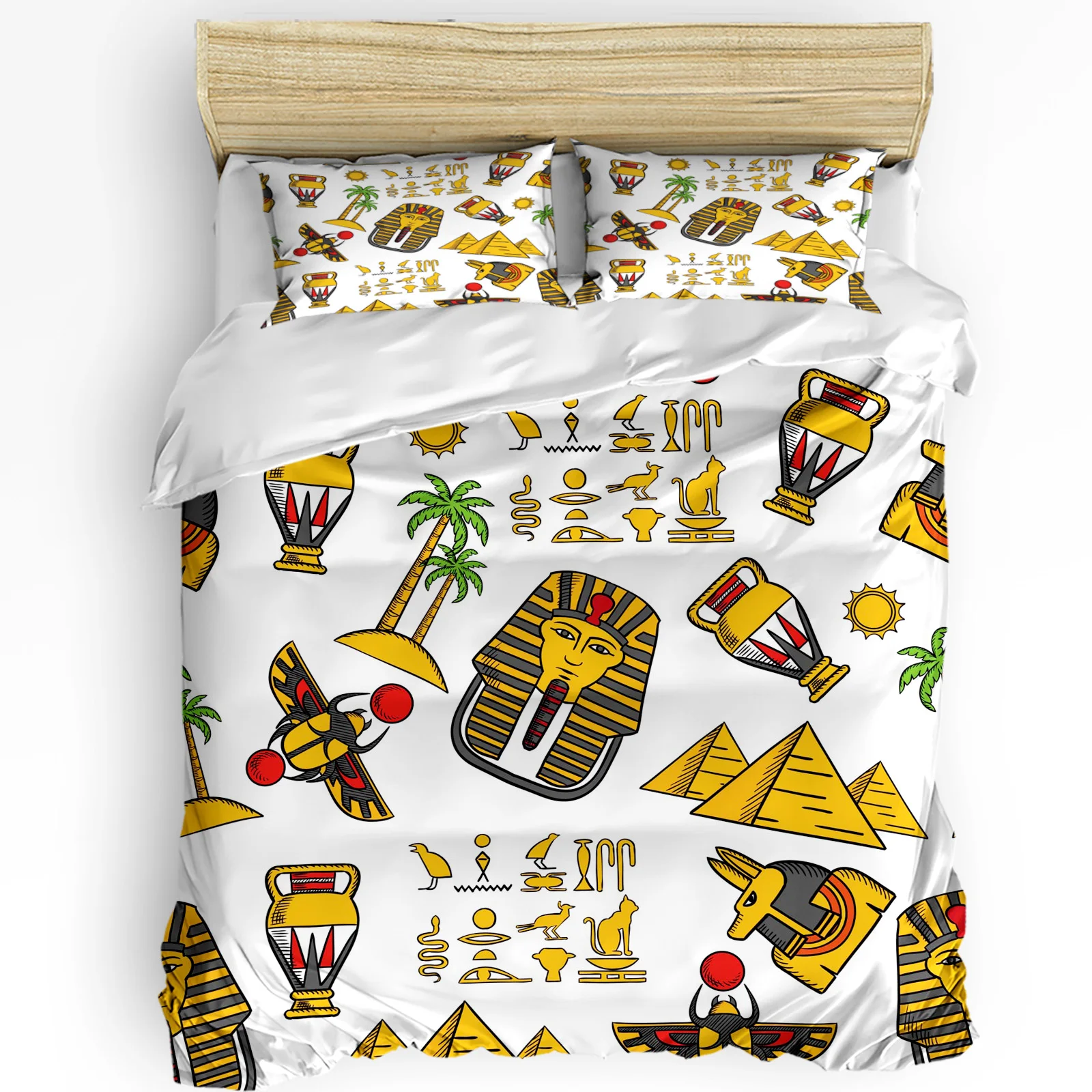 

Ancient Egypt Bedding Set 3pcs Boys Girls Duvet Cover Pillowcase Kids Adult Quilt Cover Double Bed Set Home Textile