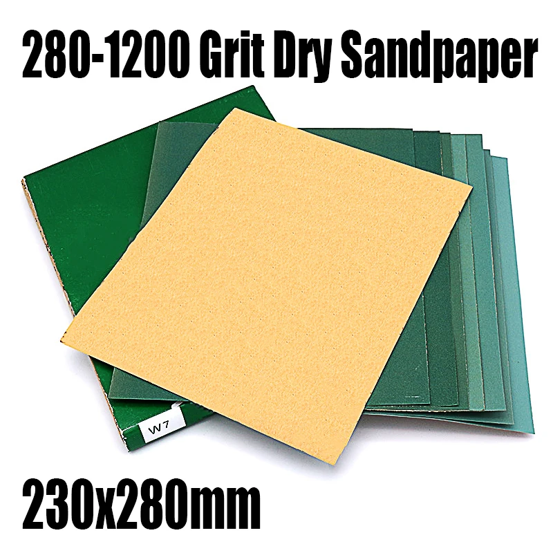 

1PCS 280-1200 Grit Dry Sandpaper 230x280mm Polishing Sand Paper Dry Use Sanding Paper For Wood Metal Plastic Abrasive Tool