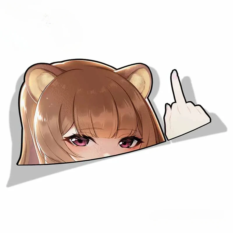 

Car Sticker for Raphtalia Peeker Big Head Anime Vinyl Rear Windshield Trunk Stickers13CM PVC KK